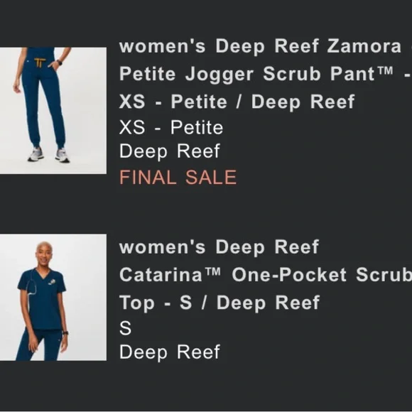 Figs Deep Reef Scrub Set - Picture 5 of 5